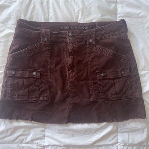 American Eagle Corduroy Mini Cargo Skirt
